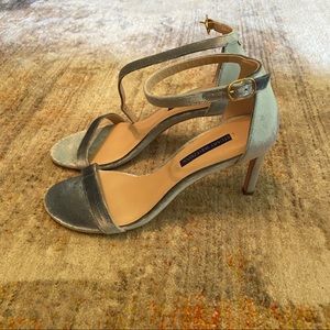 Blue Velvet Stuart Weitzman High Heels